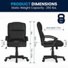 Flash Furniture Leather Task Chair, Black CH-197220X000-BK-GG